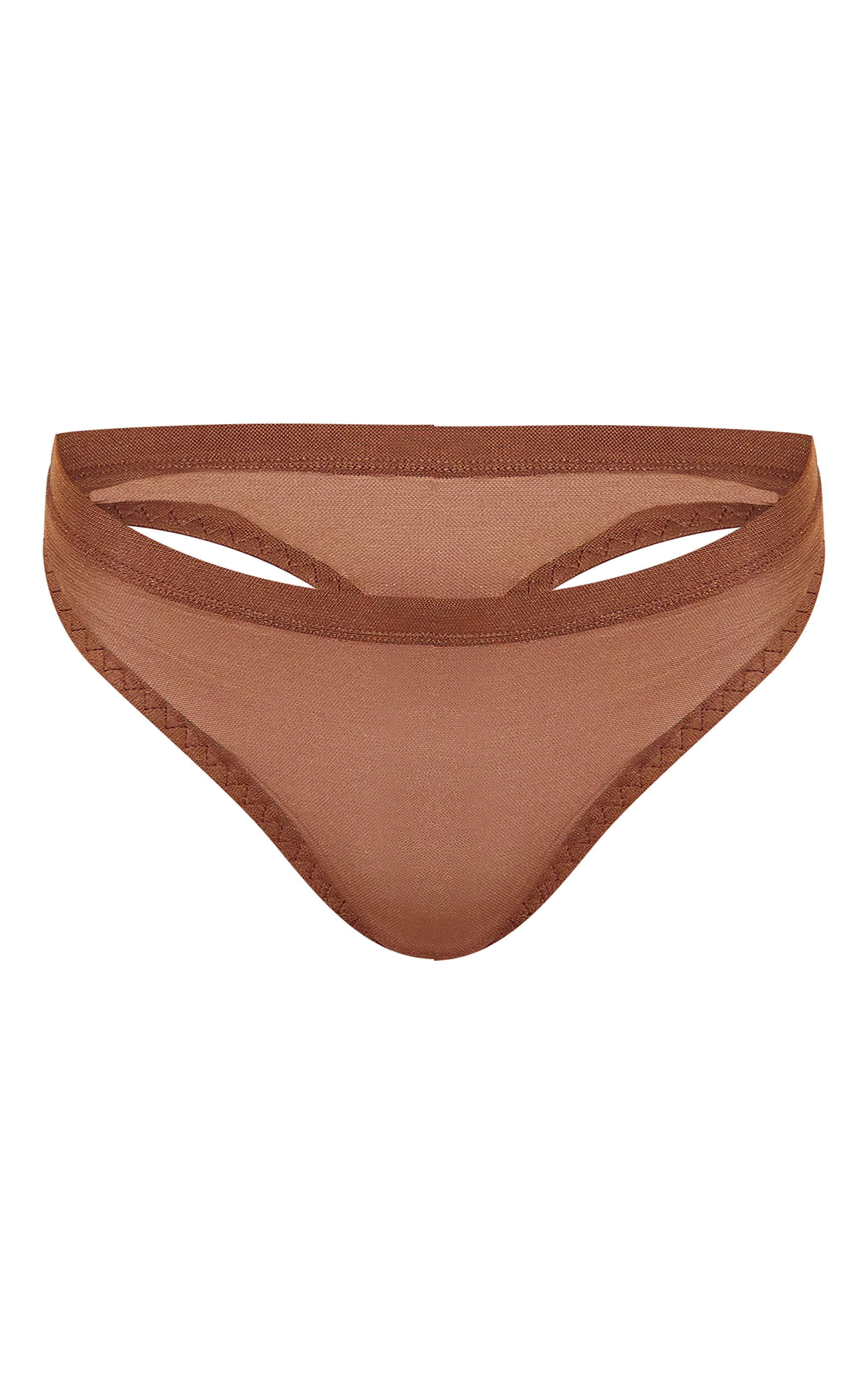 Slip-culotte en mesh chocolat image 5