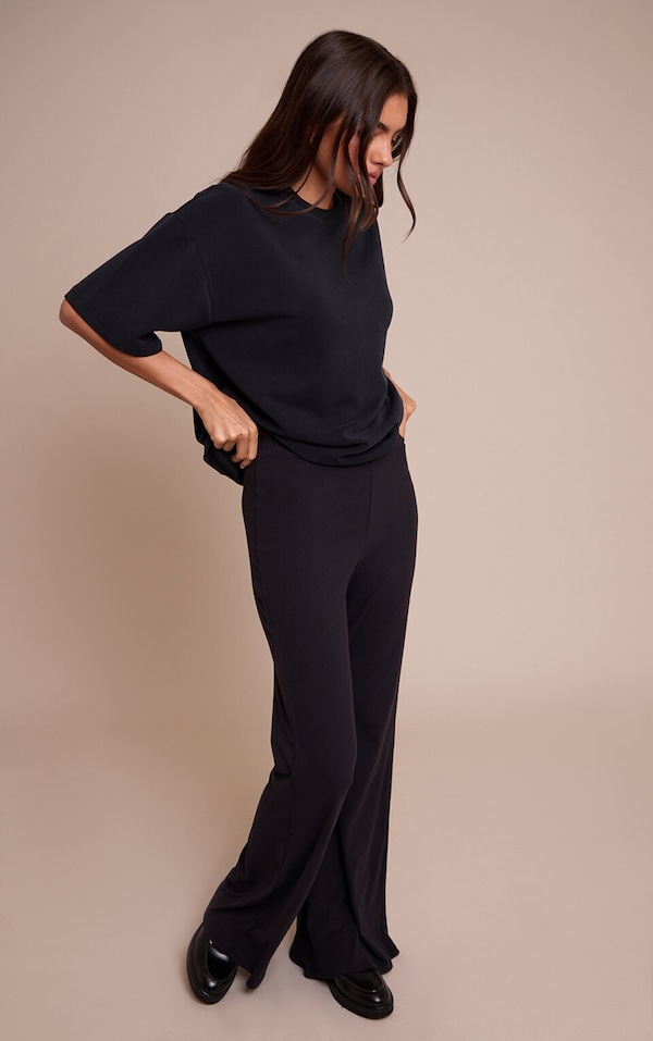 Black Ultra Soft Flared Leg Pant