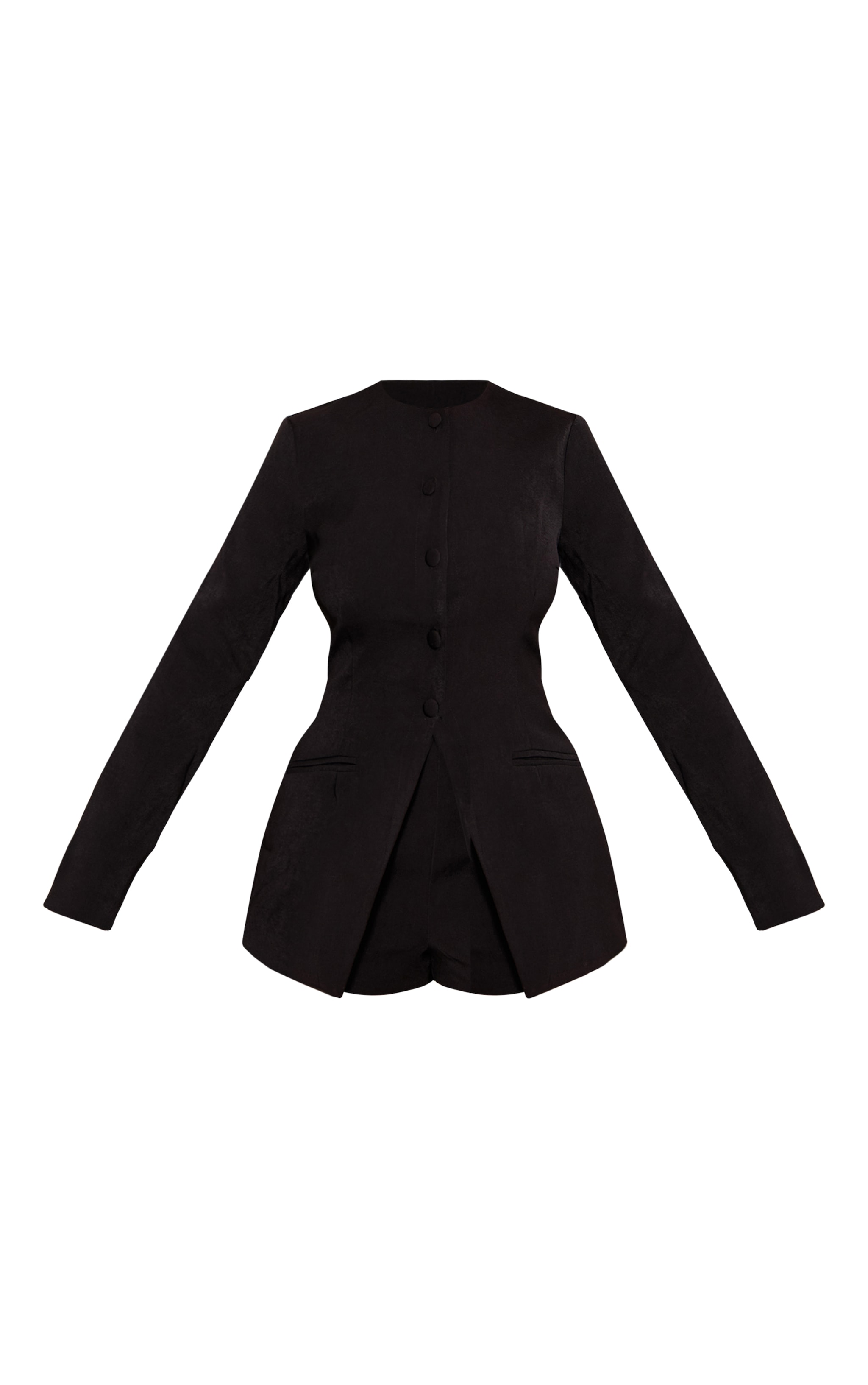 Shape Black Button Front Blazer Playsuit image 5
