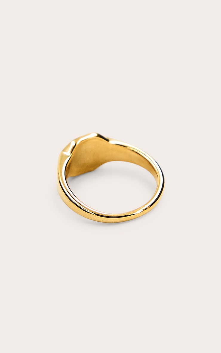 Bague chevalière dorée résistante à l'eau image 3