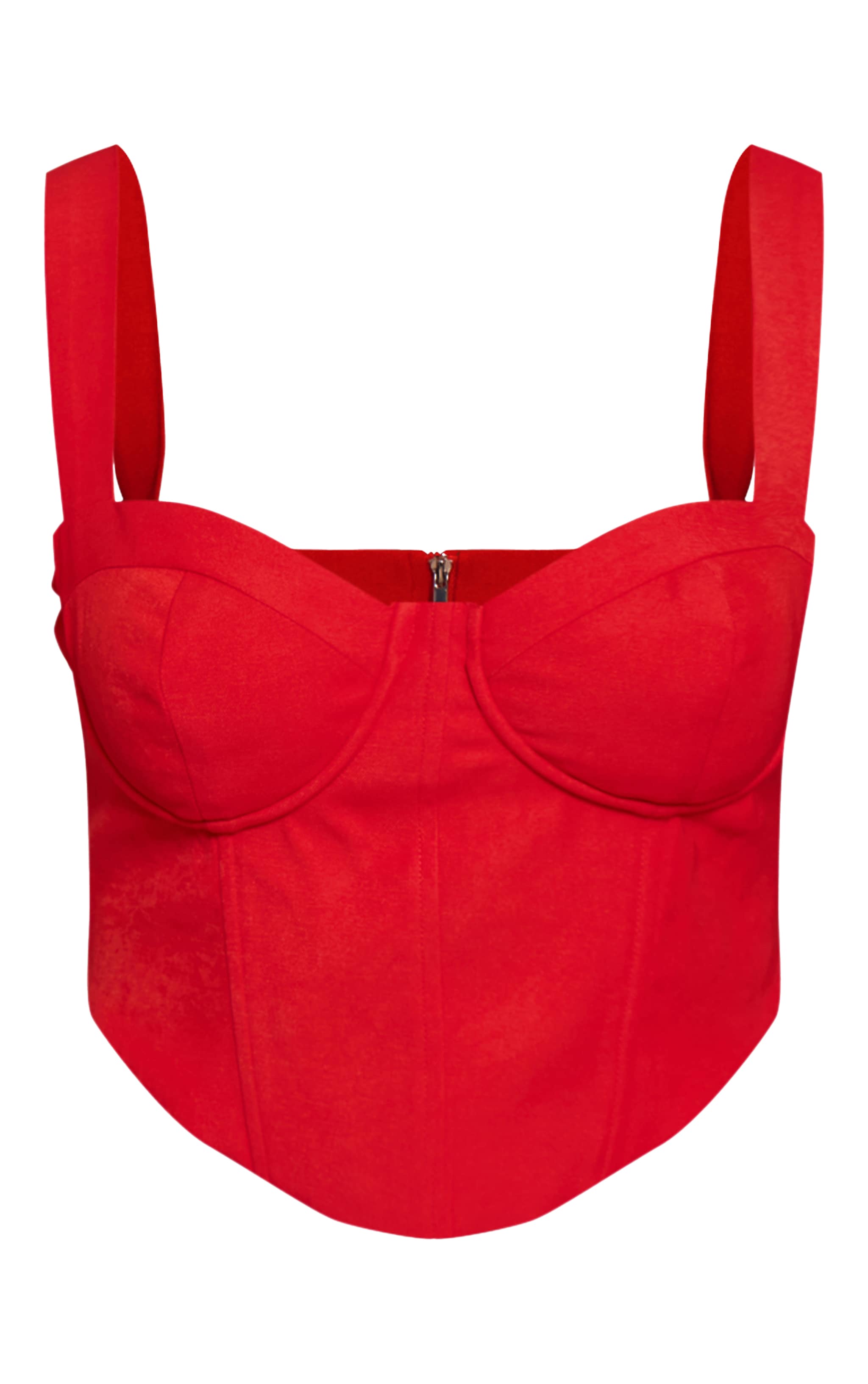 Shape Red Corset Style Crop Top image 5
