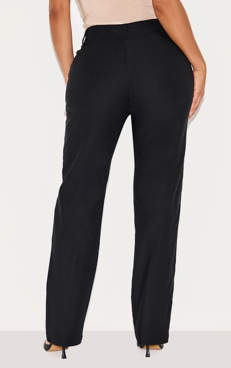 Shape Black Stretch Woven High Waisted Pintuck Cigarette Pants image 3