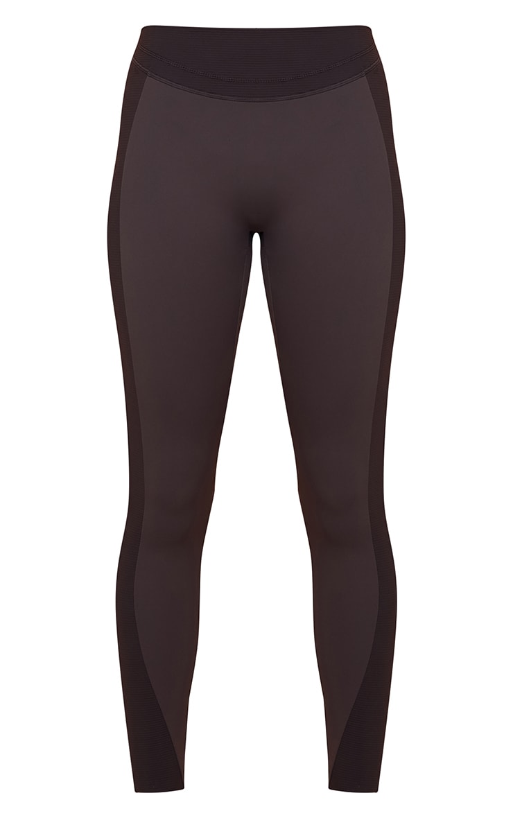 Charcoal Sculpt Rib Panel Leggings image 5