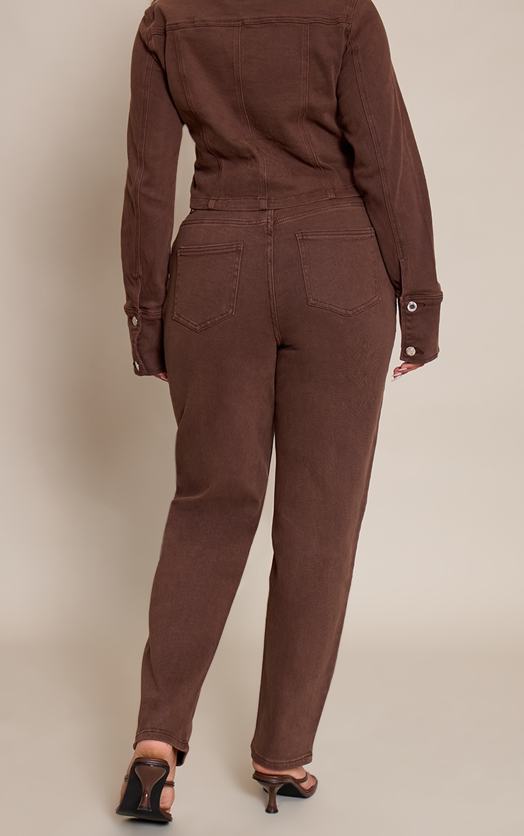 Shape Chocolate Stretch Denim Tailored Barrel Jeans image 3