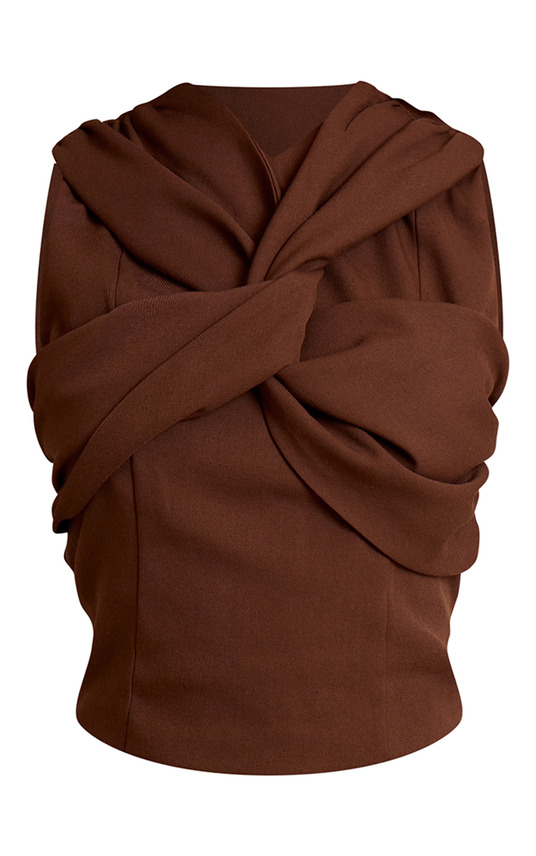 Chocolate Woven Twist Top image 5