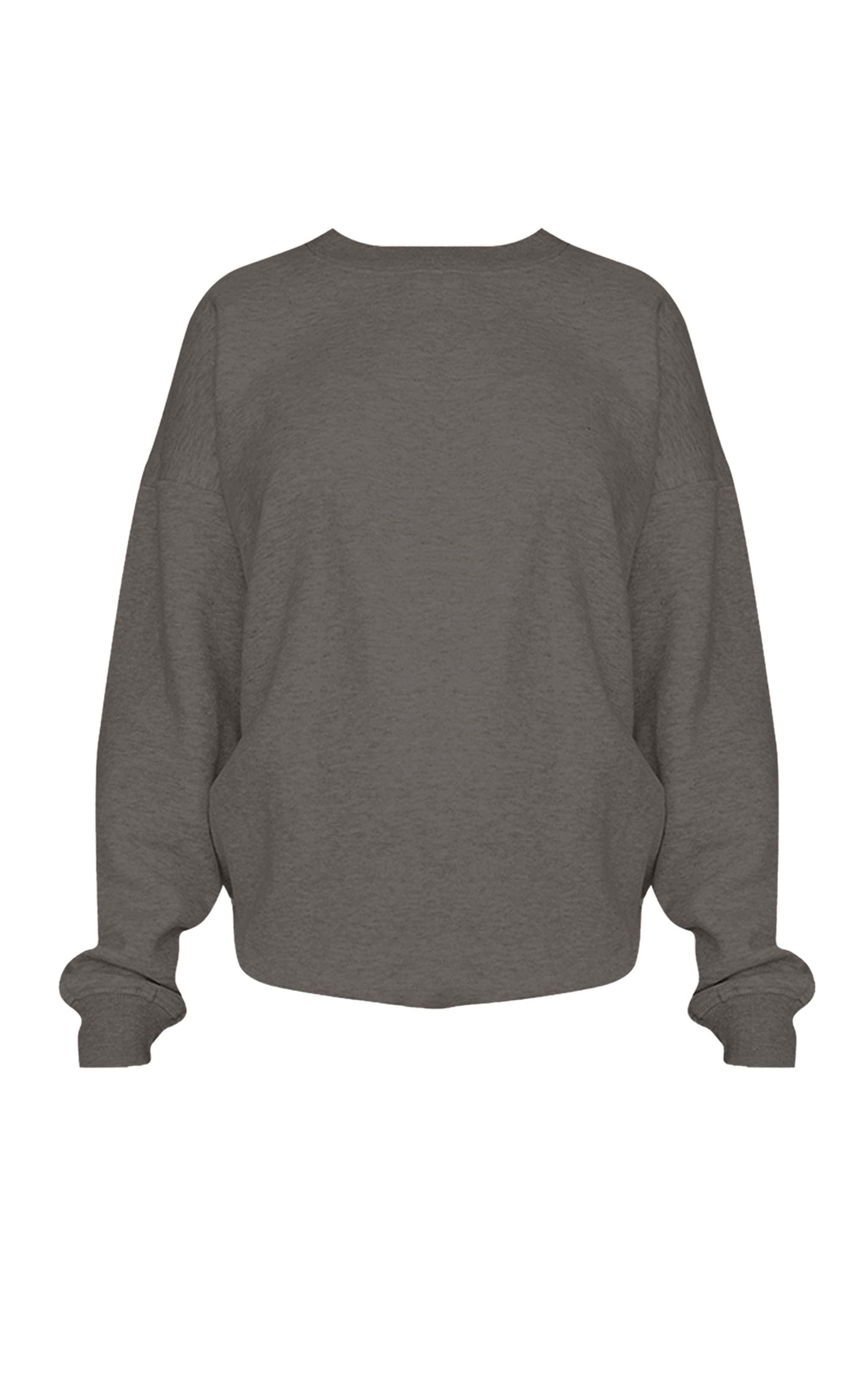 Maternity Charcoal Oversized Basic Sweatshirt image 5