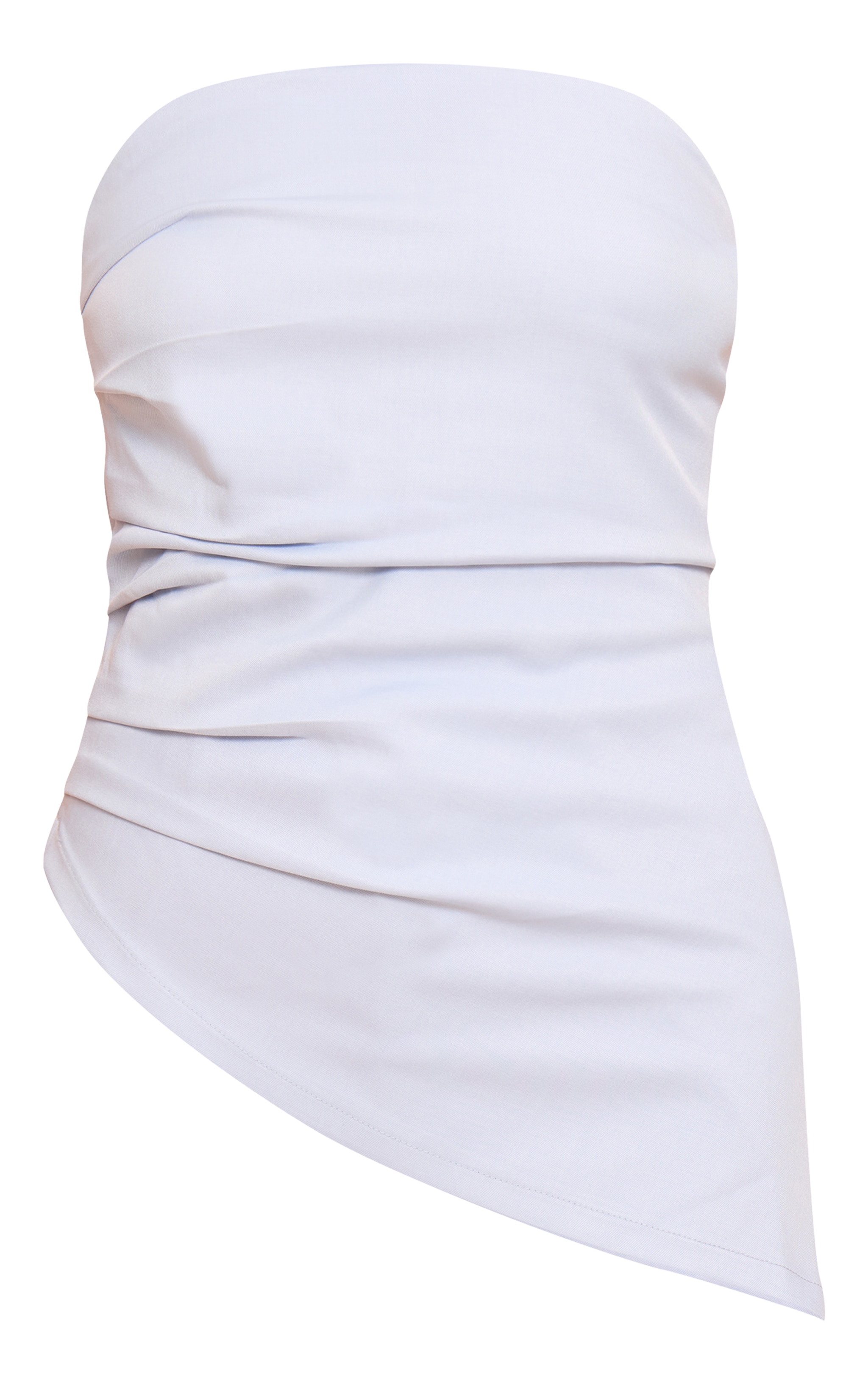 Powder Blue Tailored Woven Bandeau Top image 5