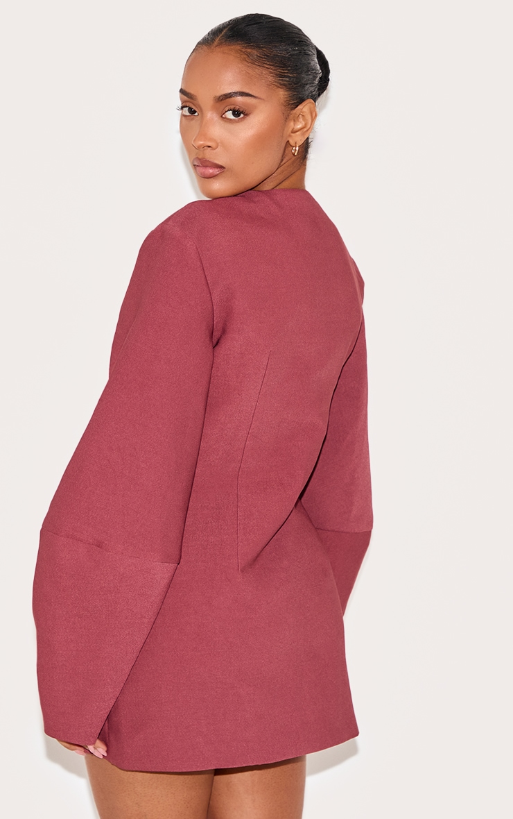 Shape Berry Premium Tailored Cocoon Sleeve A Line Blazer Dress image 2