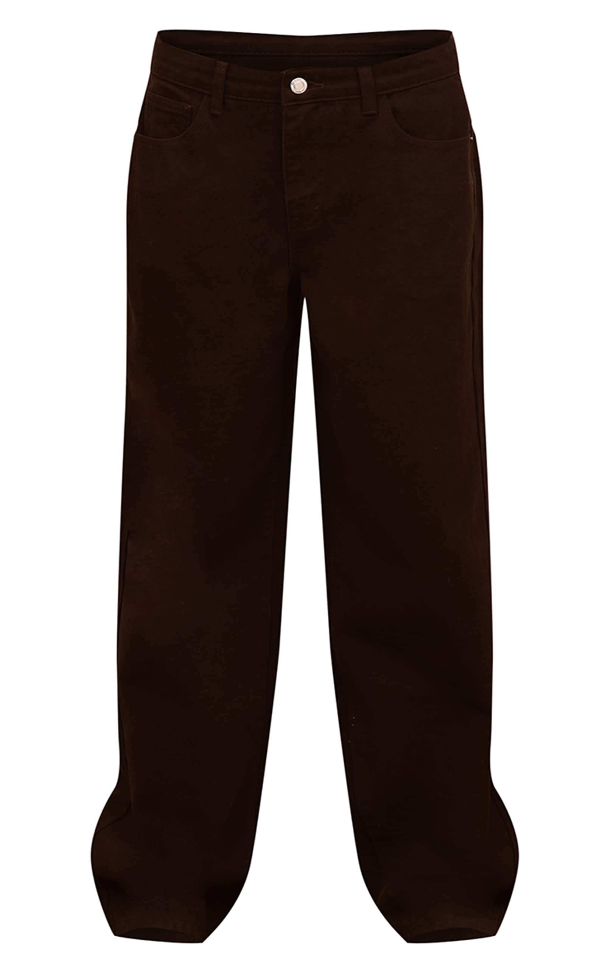 Chocolate Mid Rise Straight Leg Jeans image 5