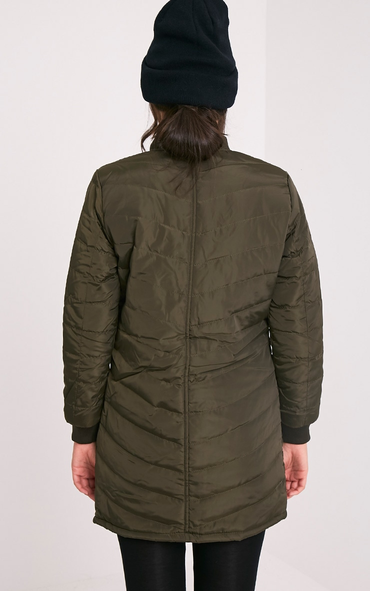 Dani Khaki Padded Coat Coats_Jackets PrettyLittleThing USA