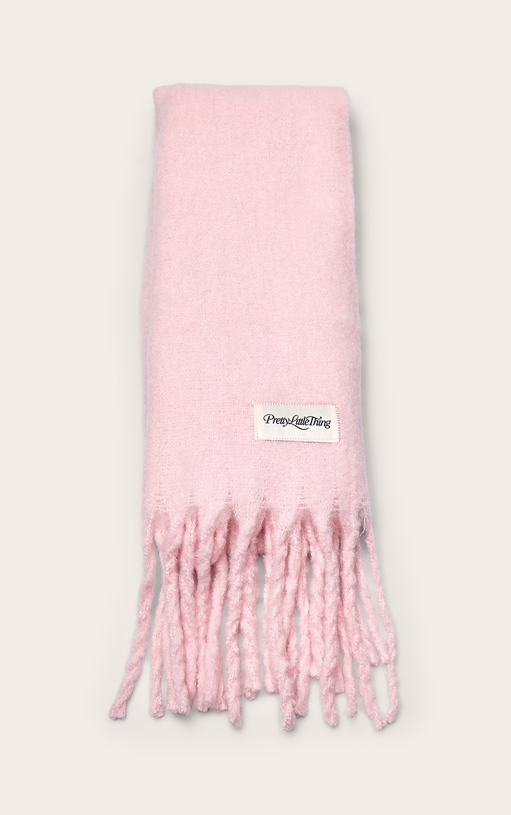 Pink Logo Blanket Tassel Scarf image 2