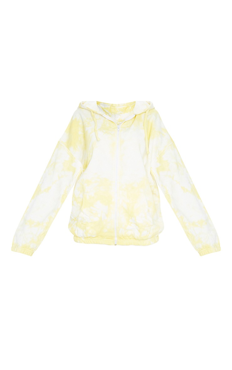 Pastel Yellow Tie Dye Extreme Oversized Hoodie PrettyLittleThing IE