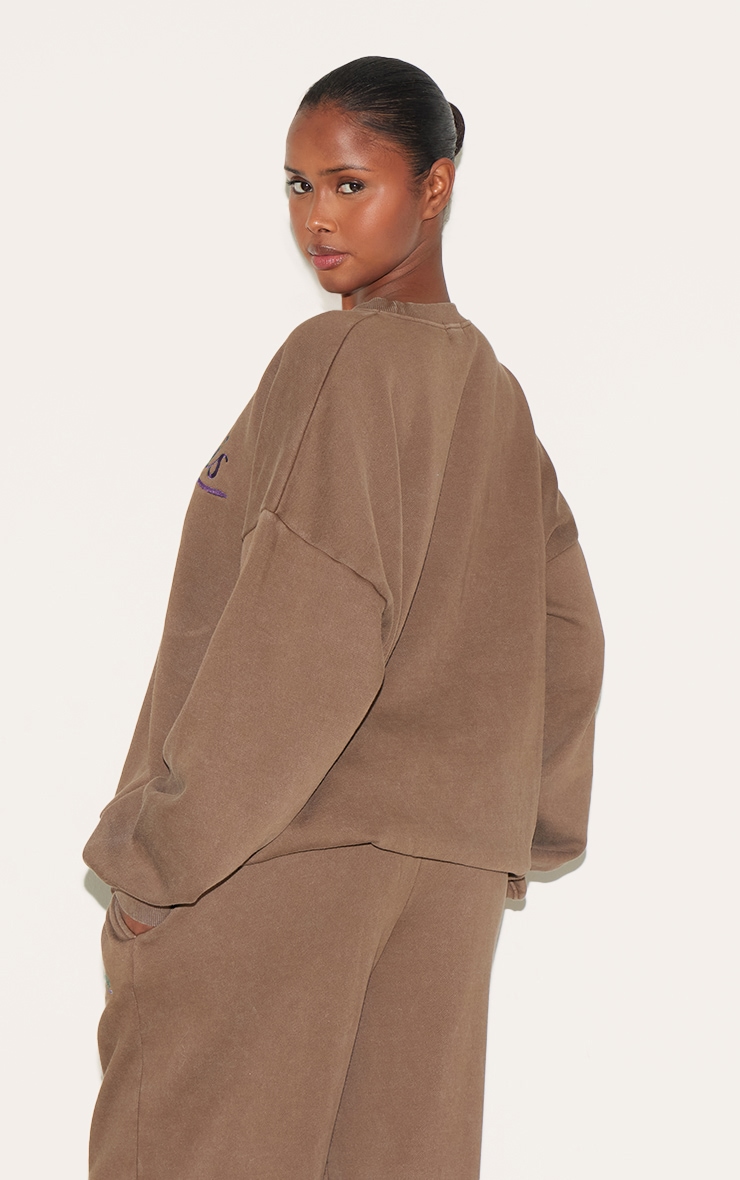 Taupe Saint Louis Embroidered Sweatshirt image 2