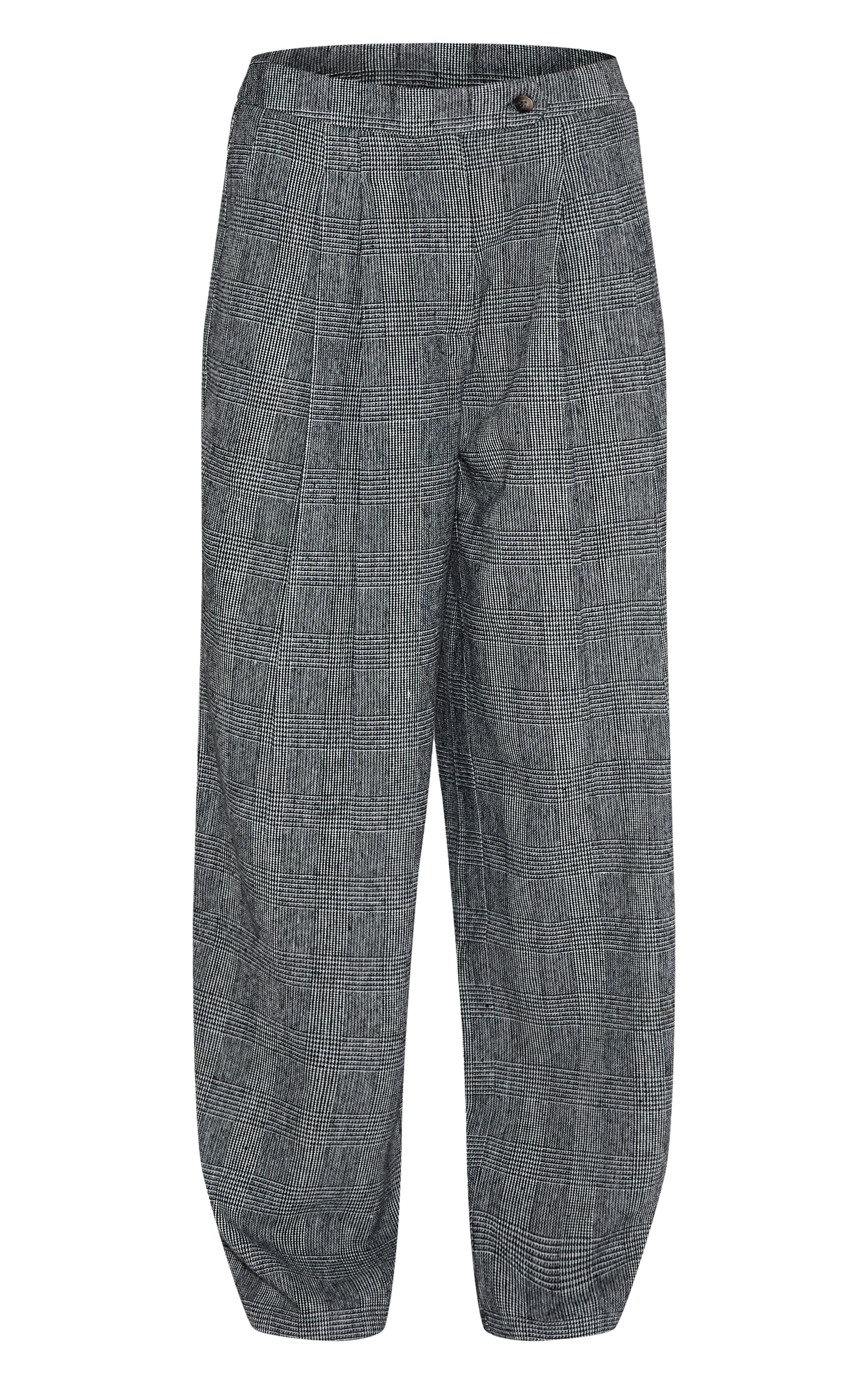 Grey Checked Straight Leg Pant image 5