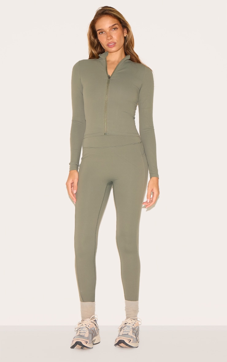  Olive Sculpt Side Pocket Gym Leggings