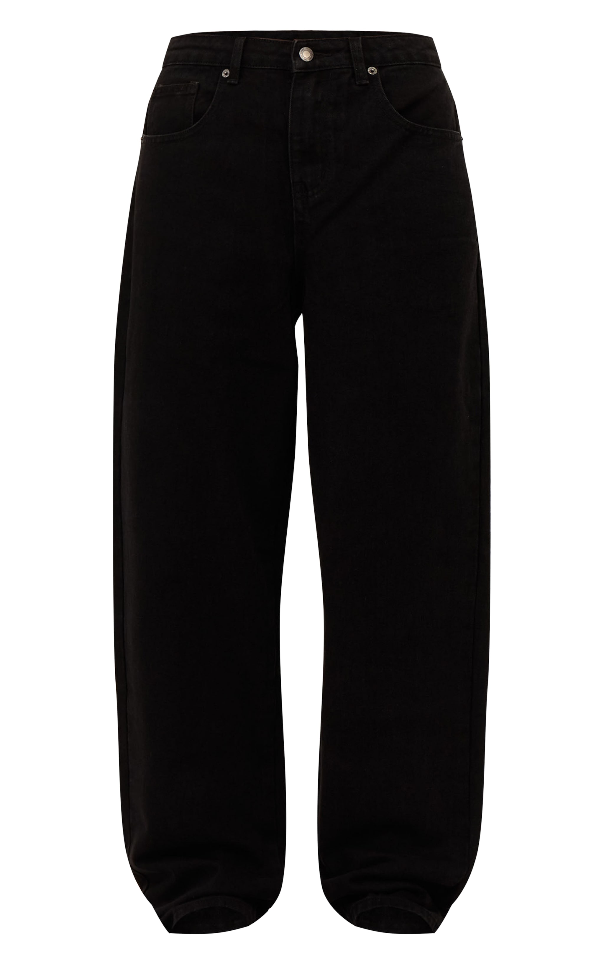 PRETTYLITTLETHING Washed Black High Waist Boyfriend Jean image 5