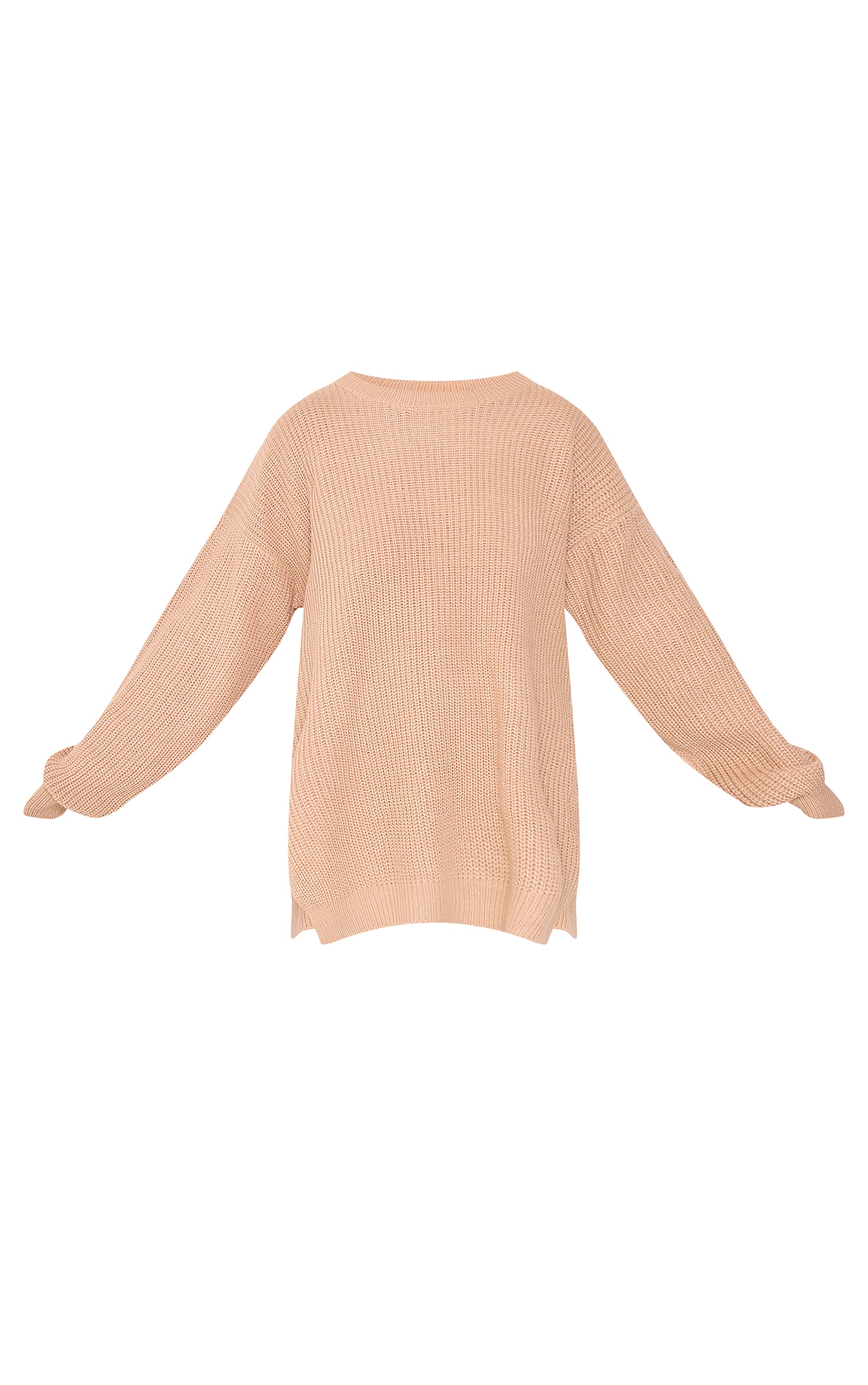 Plus Stone Round Neck Side Split Sweater image 5