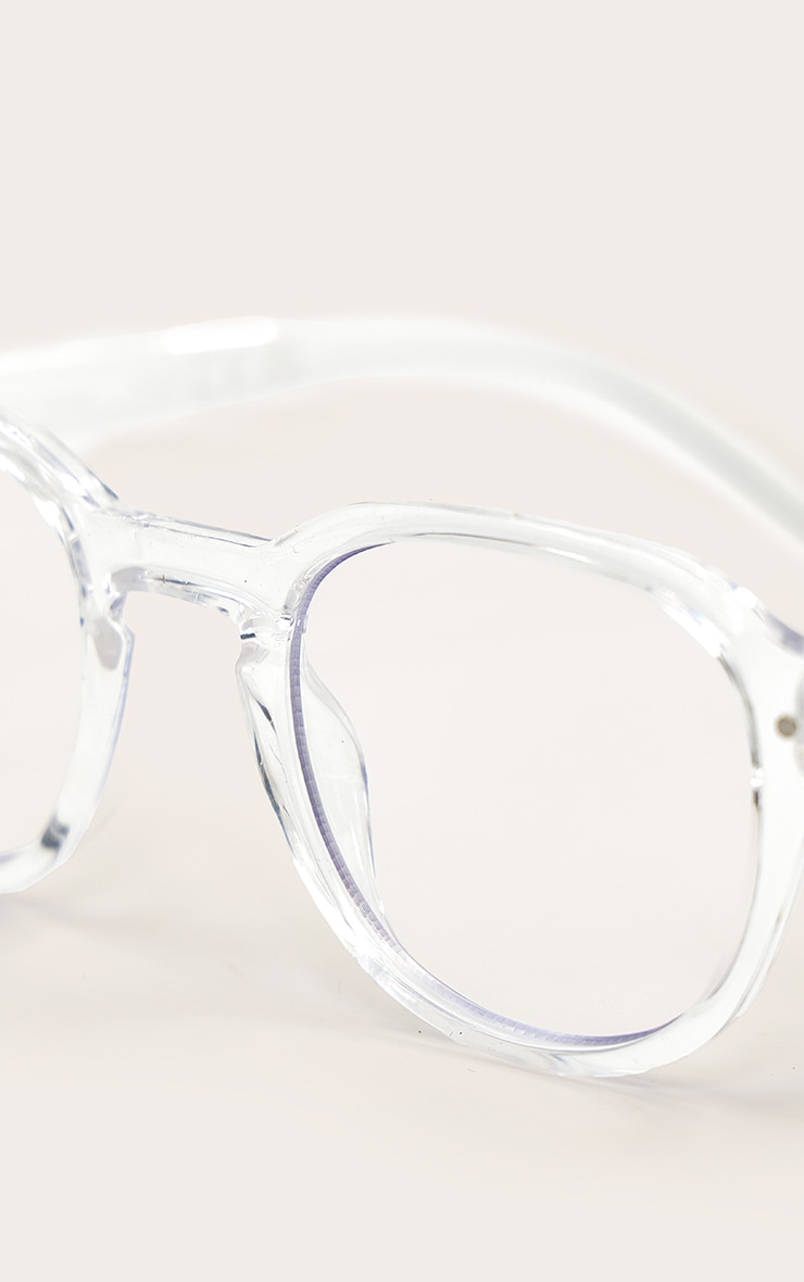 Clear Circular Skinny Frame Sunglasses image 4