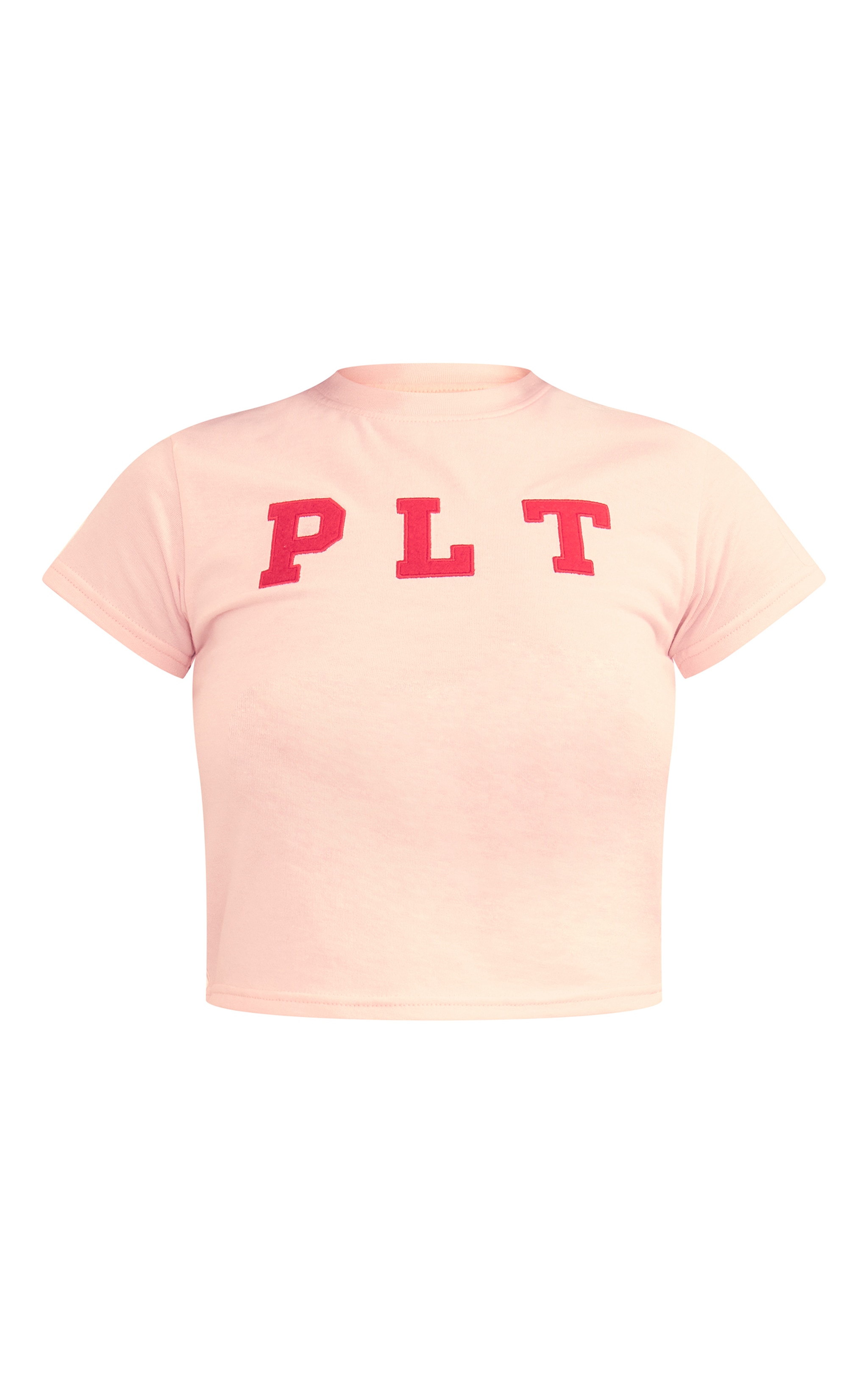 PRETTYLITTLETHING Baby Pink Cotton Fitted T Shirt image 5