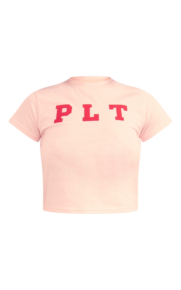 PRETTYLITTLETHING Baby Pink Cotton Fitted T Shirt