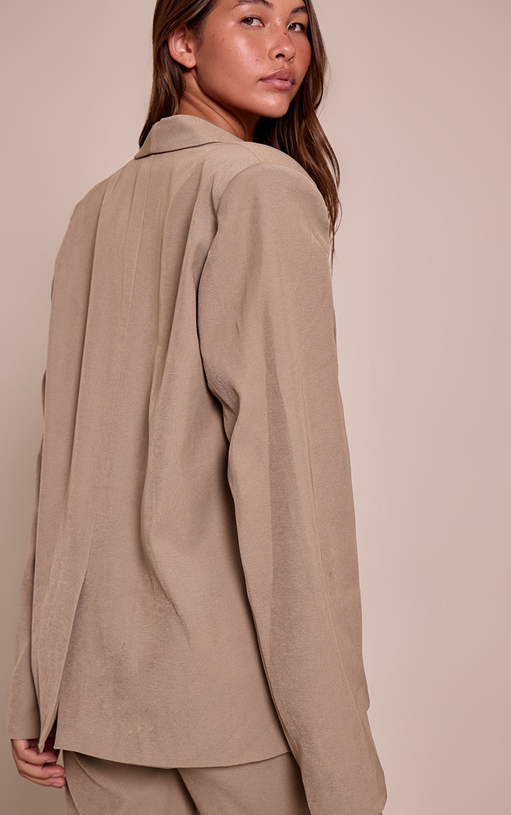 Taupe Tailored Longline Blazer image 2