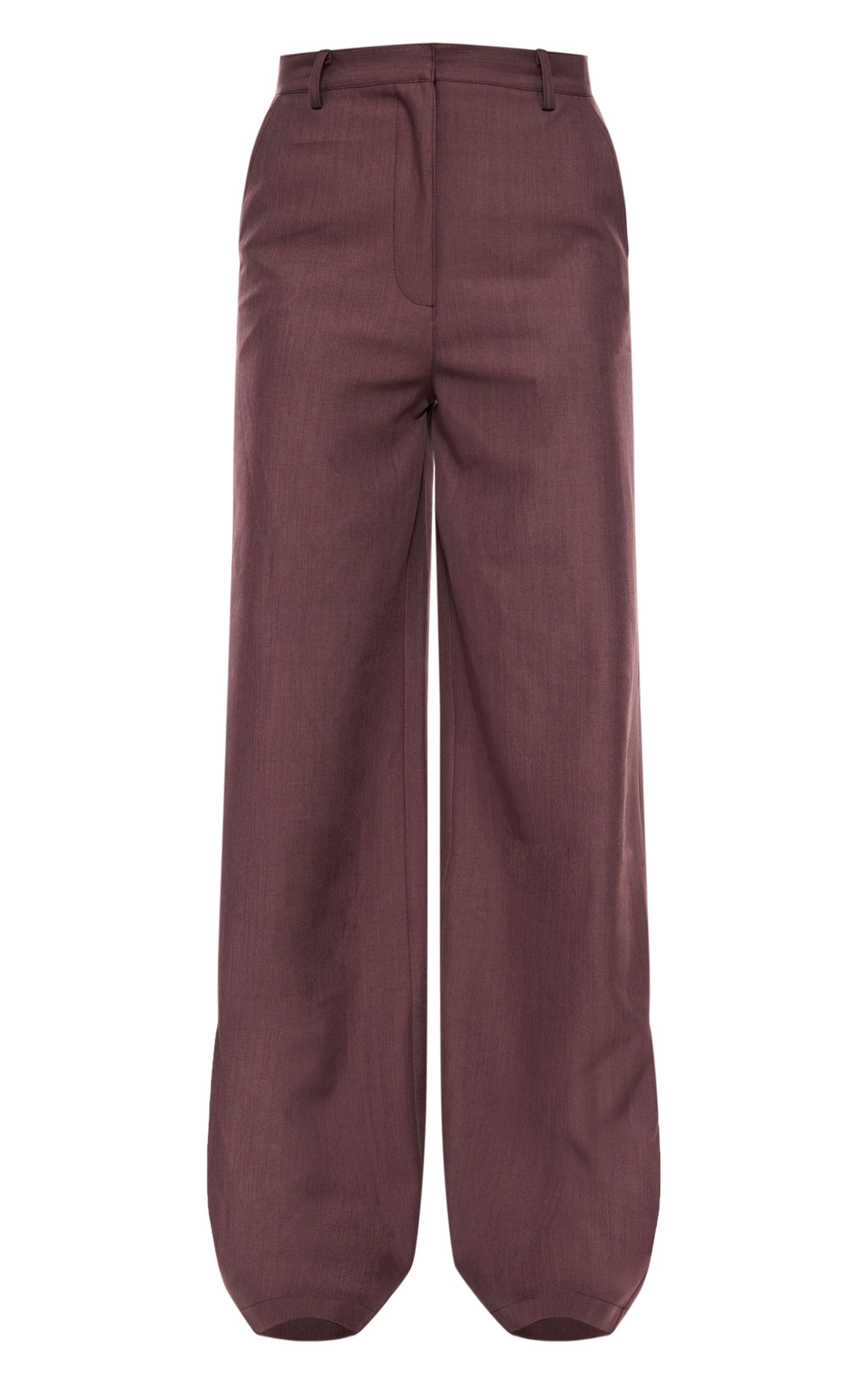 Chocolate Woven Straight Leg Trousers image 5