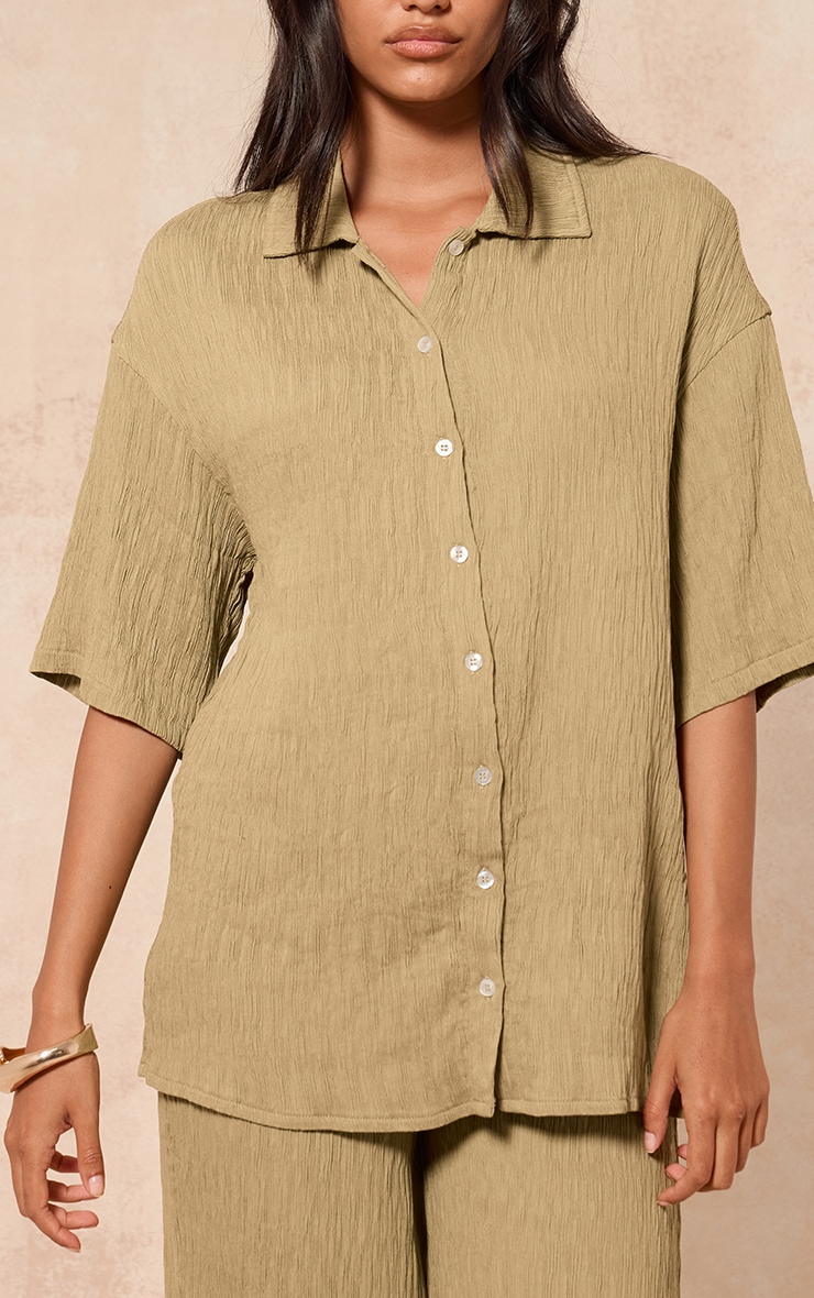 Chartreuse Textured Woven Short Sleeve Shirt | Co-ords | PLT USA