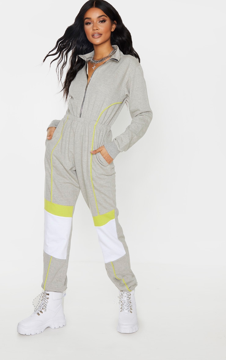grey colour jumpsuit