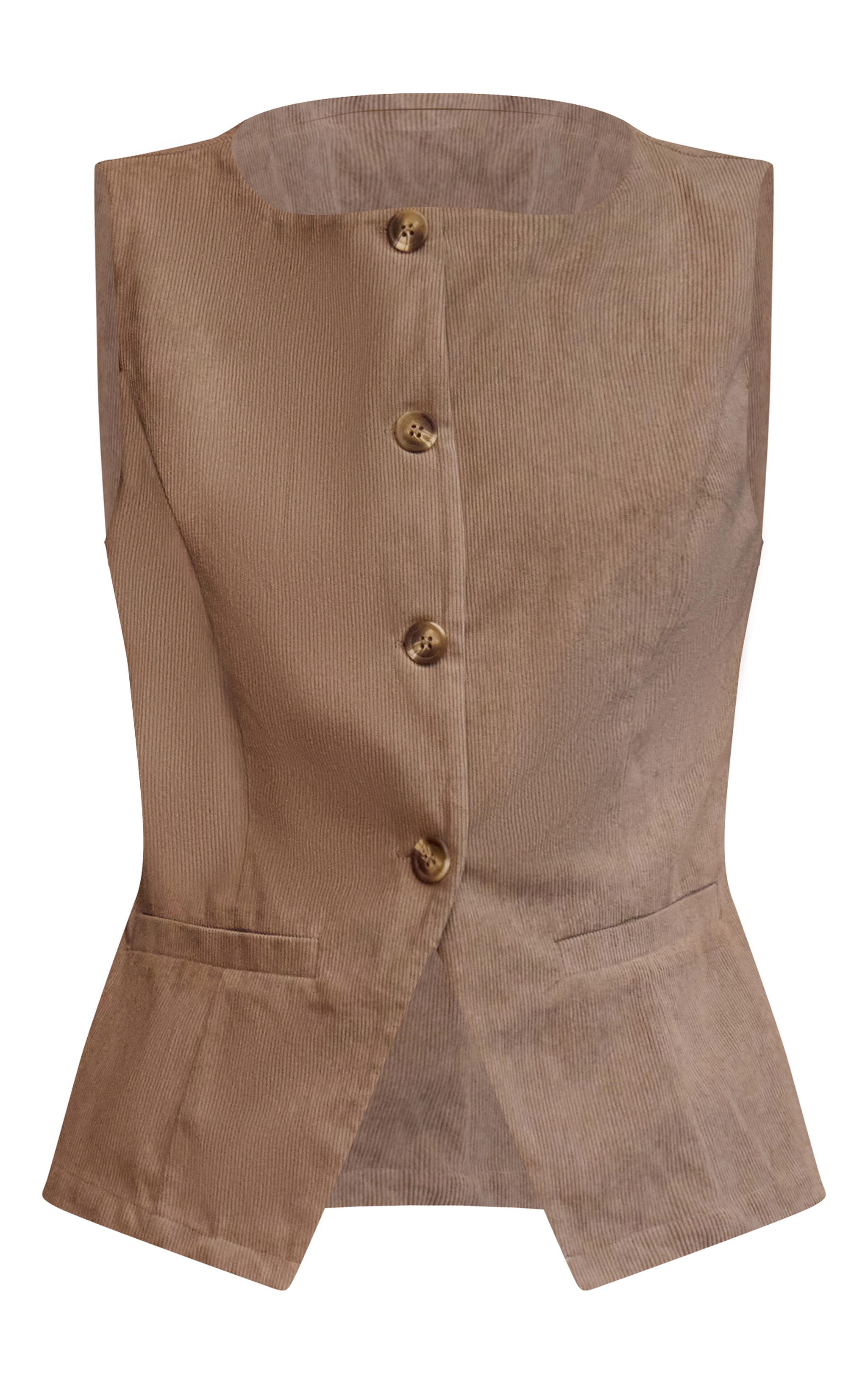 Stone Cord Scoop Neck Longline Vest image 5