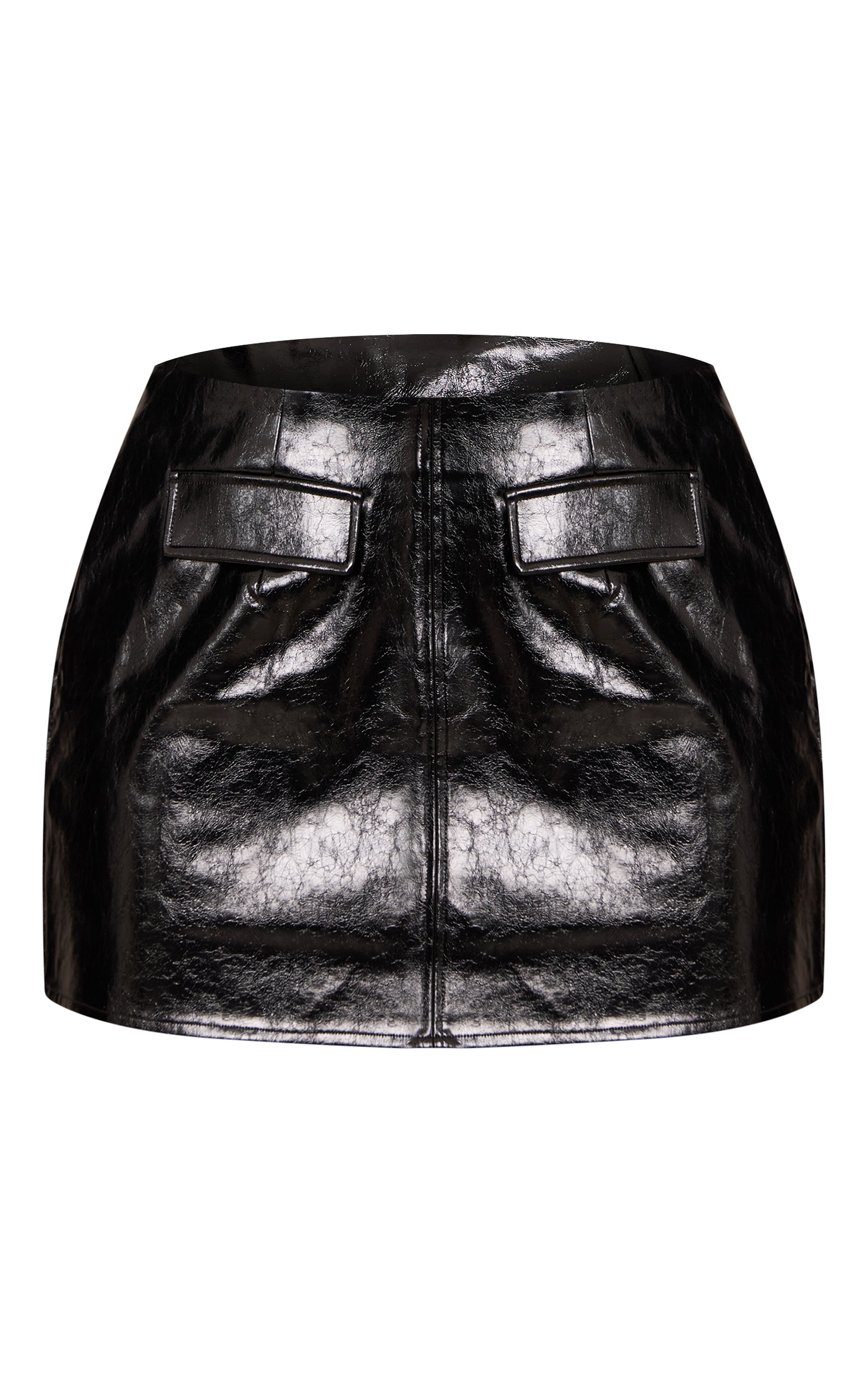 Shape Black Vinyl Mini Skirt image 6