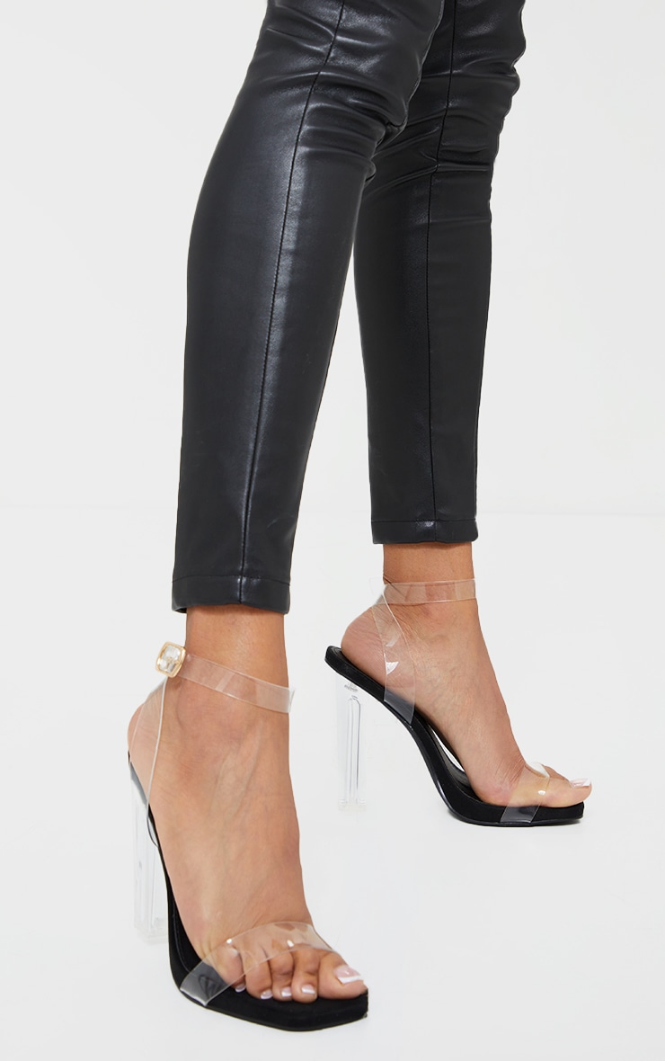 clear strap heels wide fit
