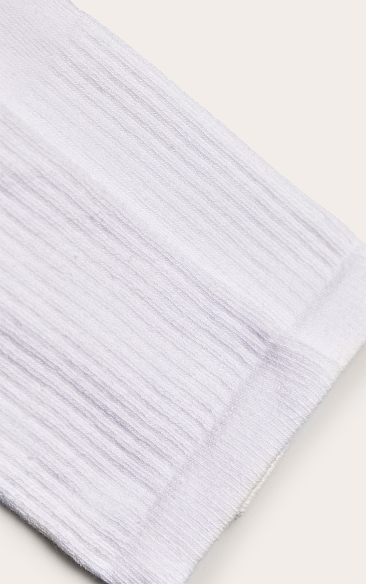 White Pack of 4 Ribbed Sports Socks image 3