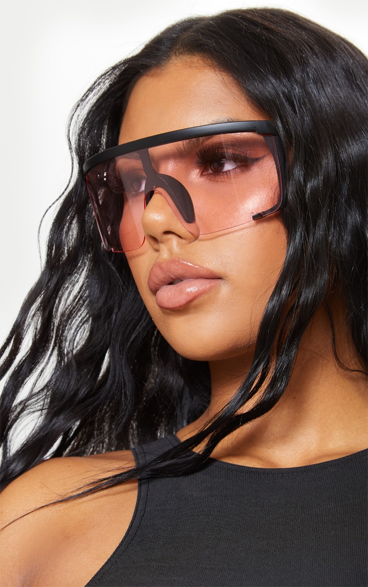 Pink Hidden Frame Visor Sunglasses PrettyLittleThing