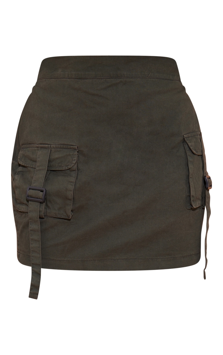 Plus Khaki Utility Cargo Mini Skirt image 6