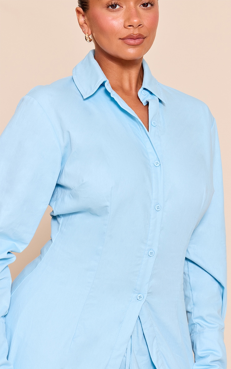 Shape Chemise bleue à boutons et dos cintré lacé image 4