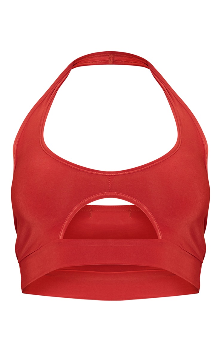 Rust Slinky Cut Out Crop Top | Tops | PrettyLittleThing USA