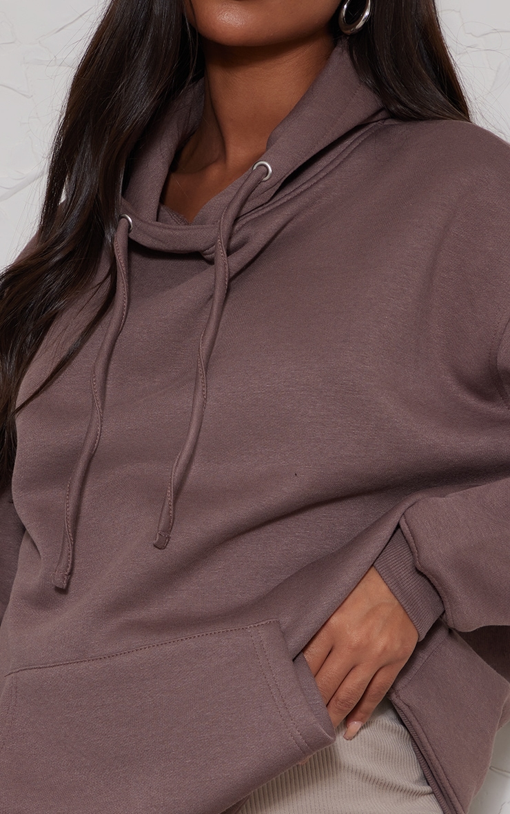 Maternity Mocha Rose Basic Oversized Hoodie image 4