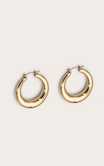 Gold Hoop Circular Earrings