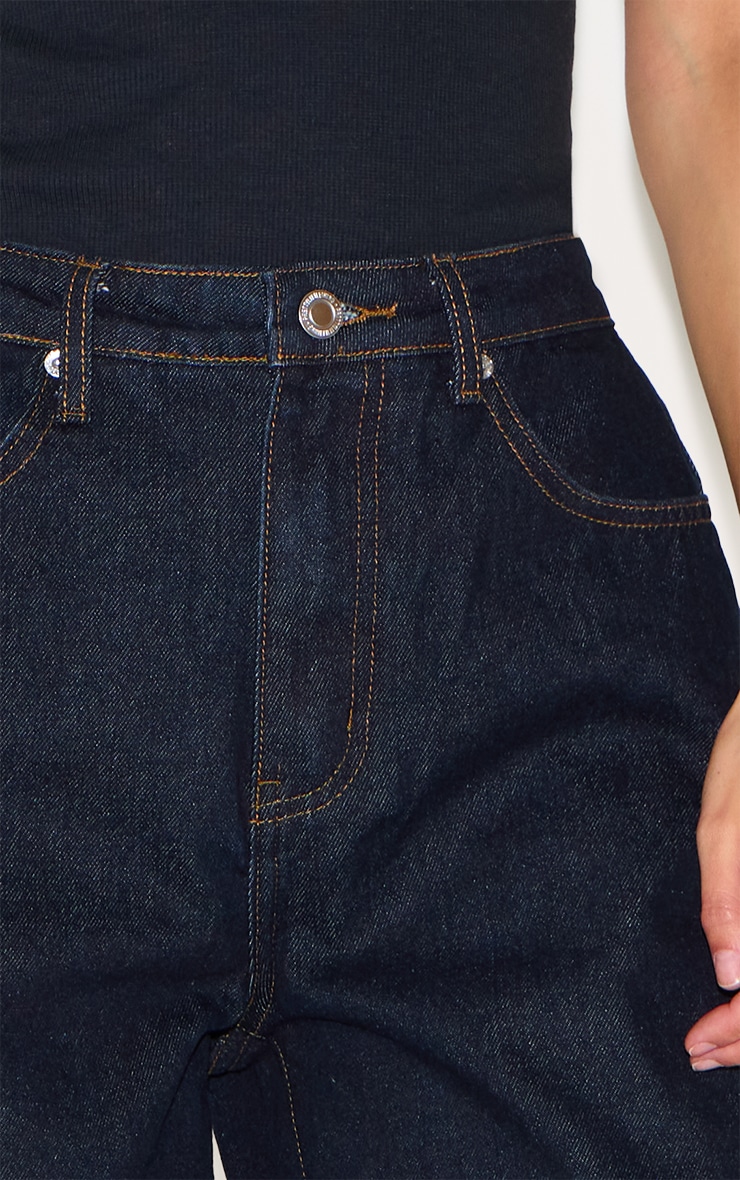 Dark Indigo High Waist Mom Jeans image 4