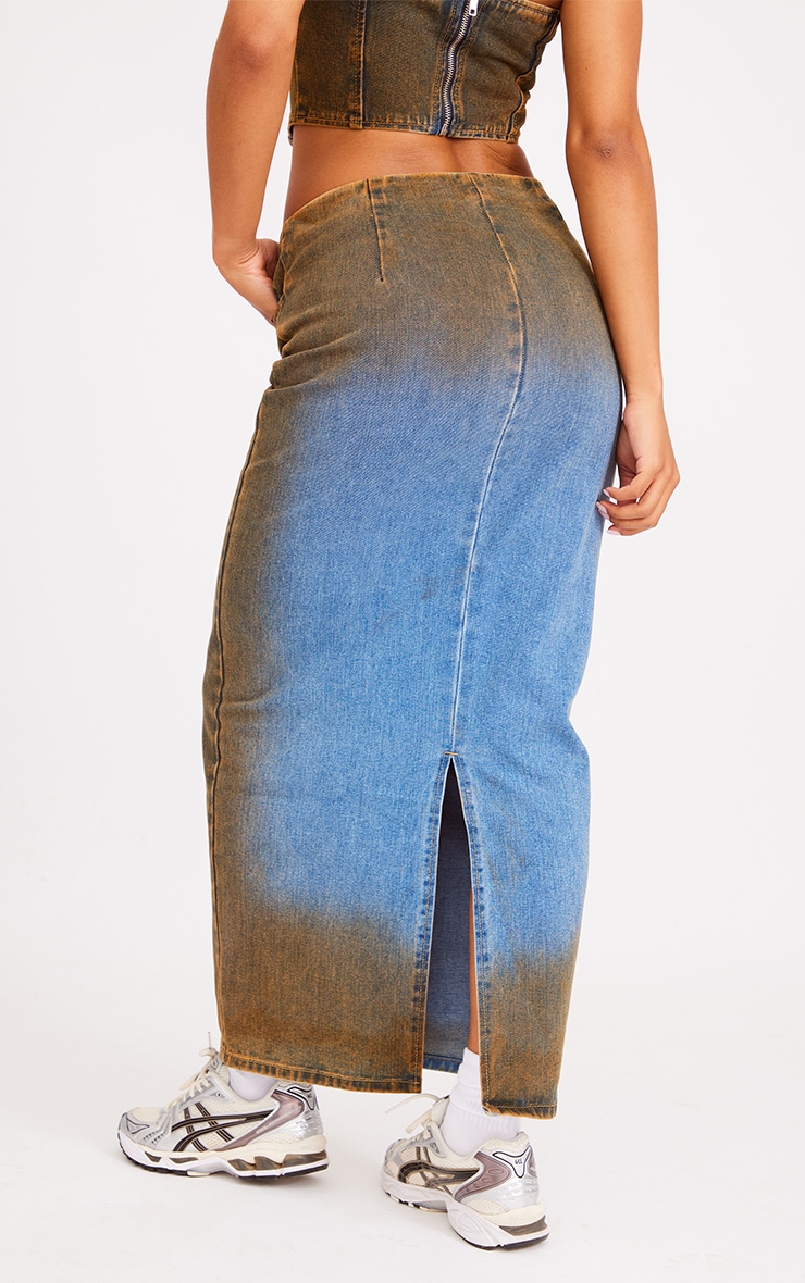 Denim midi skirt top pretty little thing