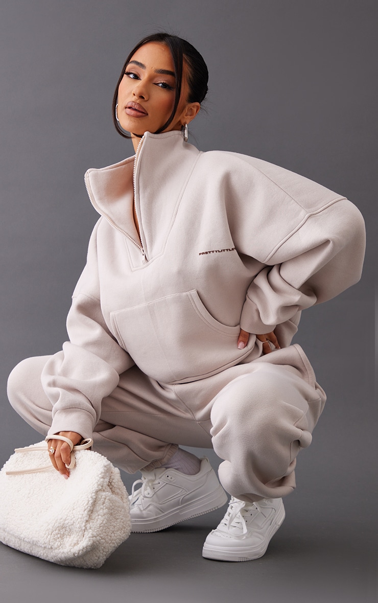 PLT Petite Stone Oversized Half Zip Sweat | Petite