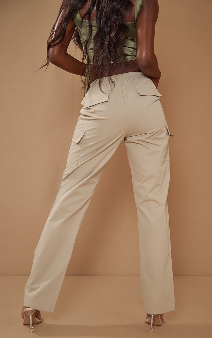 Tall Stone Twill Drawstring Cargo Pants PrettyLittleThing USA