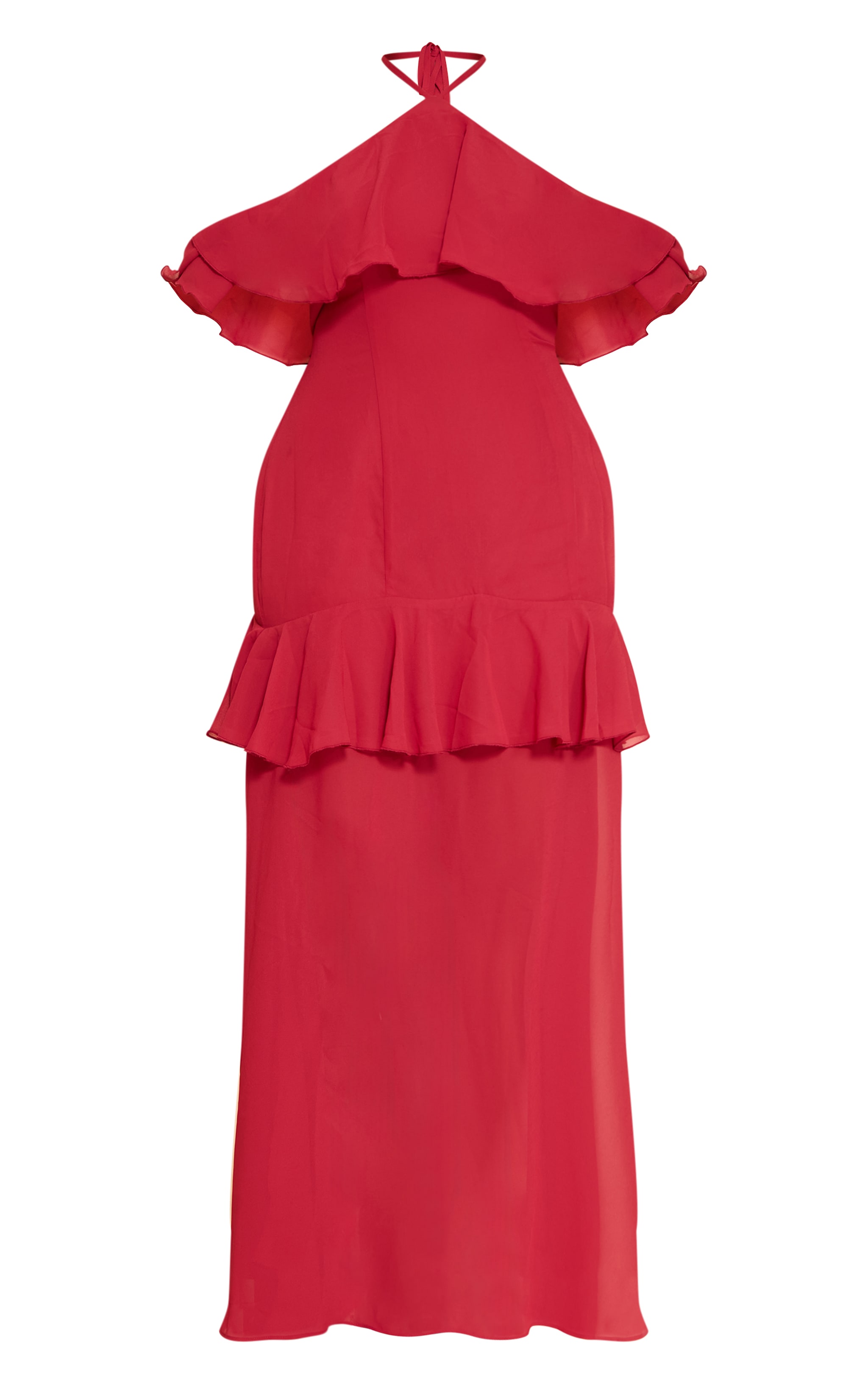 Shape red Chiffon Tiered Maxi Dress image 5