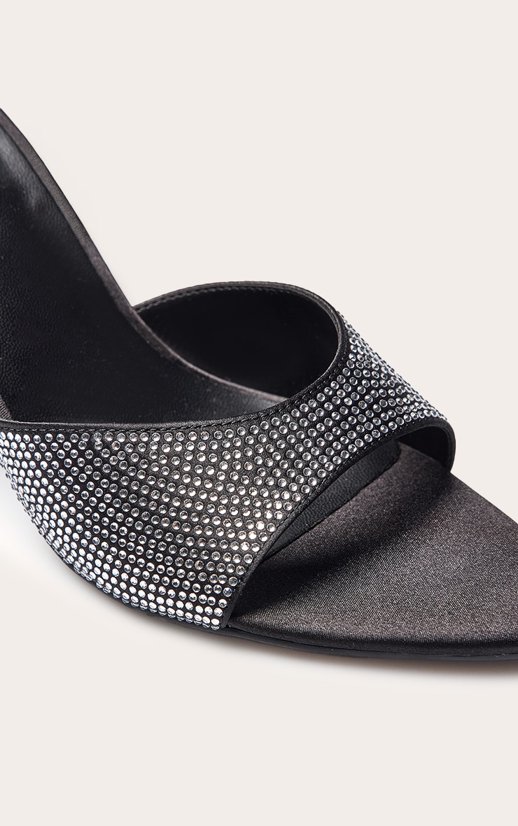 Black Silver Hot Fix Heeled Sandal image 4