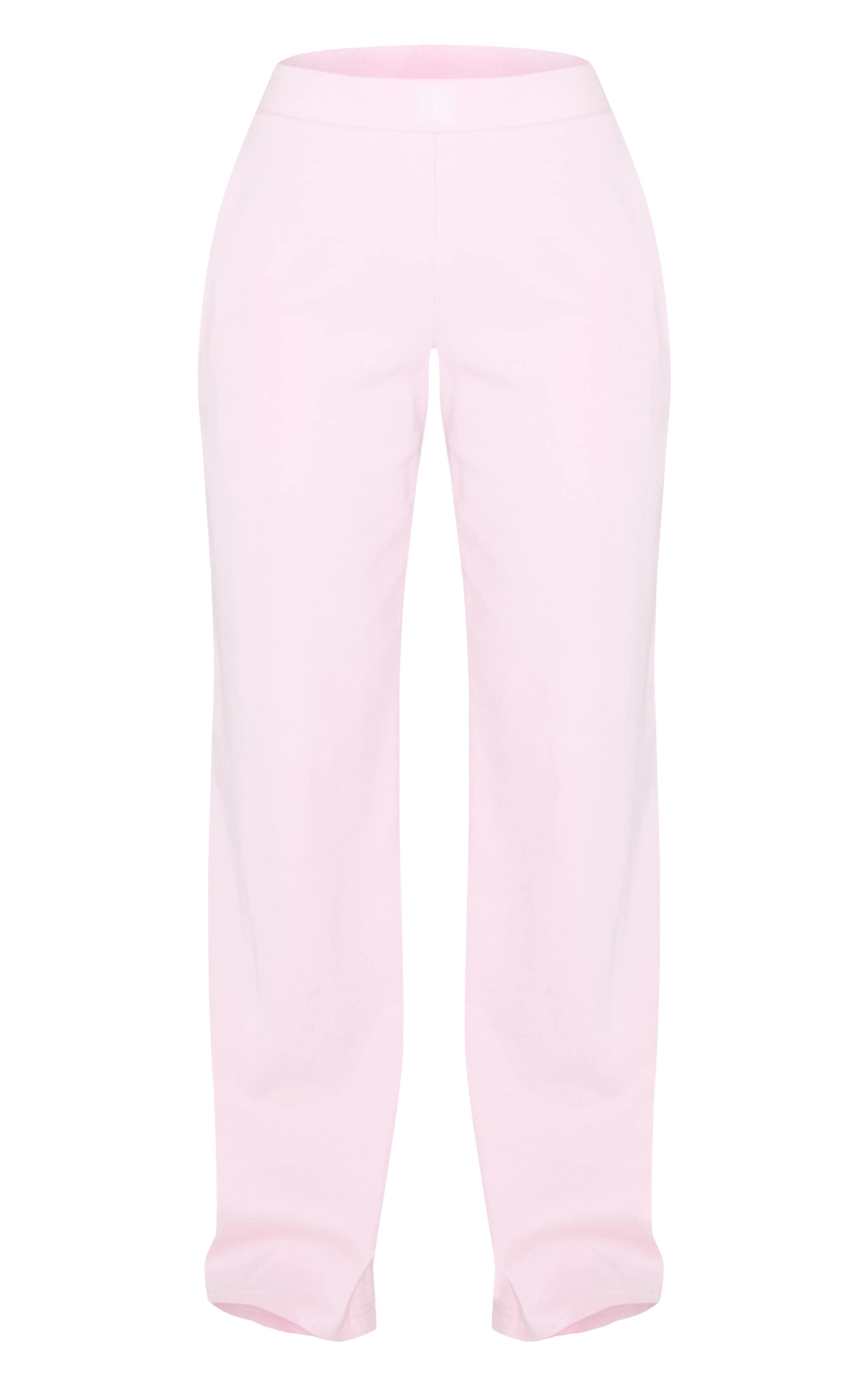 PrettyLittleThing Pantalon de pyjama large tonal côtelé rose à taille élastique image 5
