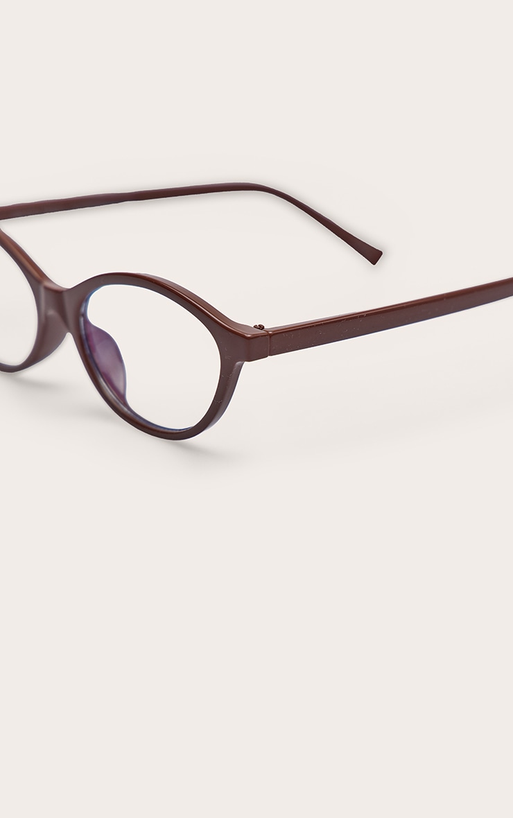 Chocolate Skinny Oval Blue Light Readers image 4