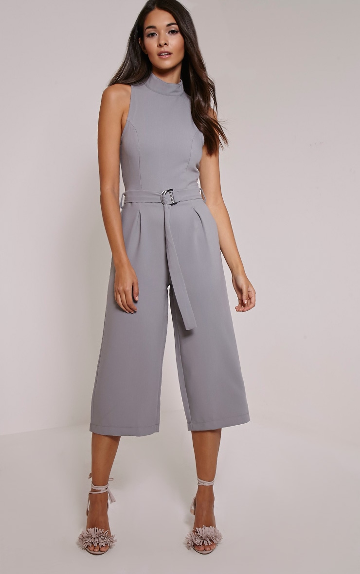 grey culotte jumpsuit