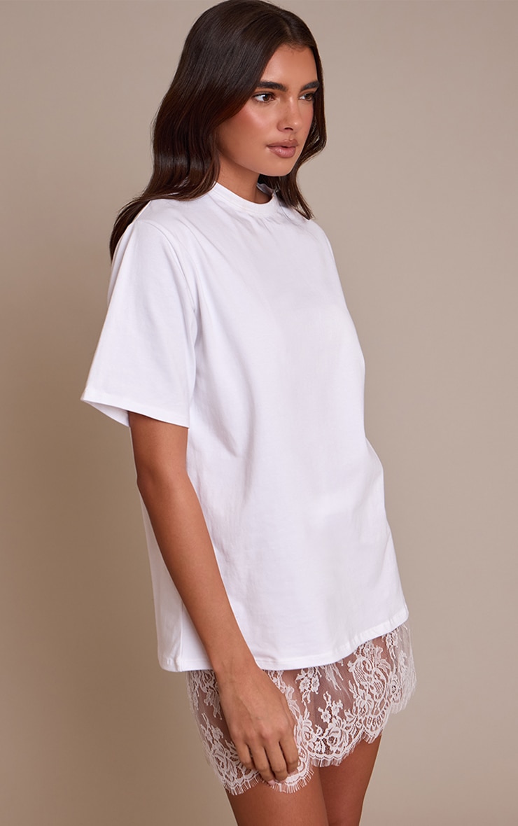 White Lace Sheer Mini Skirt image 2