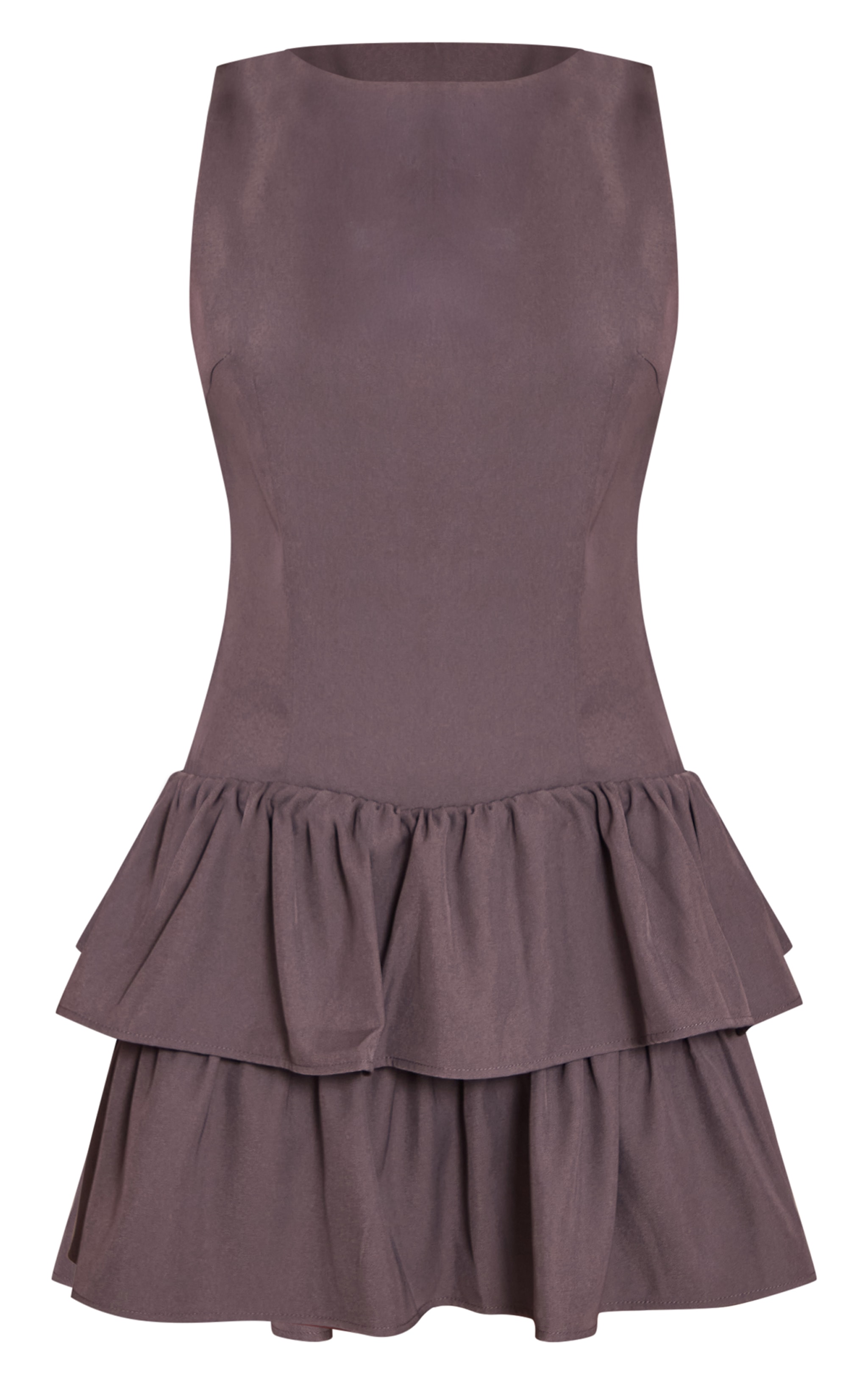 Charcoal Tiered Shift Dress image 5