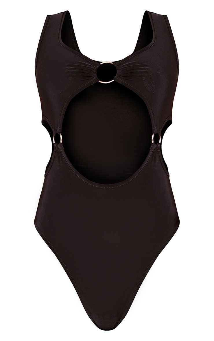 Black Slinky Multi Ring Bodysuit image 1